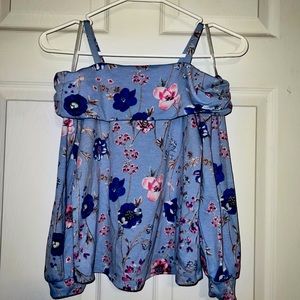 Floral off the shoulder shirt